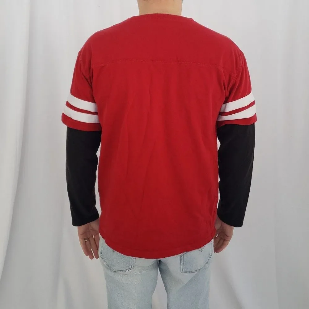 Y2K Polo Ralph Lauren Red and Black‎ Layered Long Sleeve Tee
